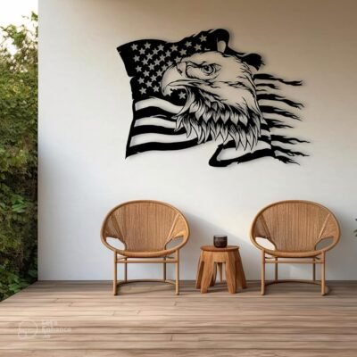 Majestic Bald Eagle Metal Wall Art